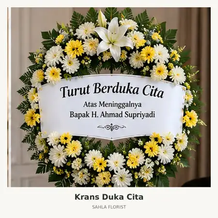 Krans Bunga Duka Boulevard Manado