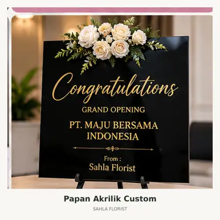Papan Bunga Akrilik Boulevard Manado
